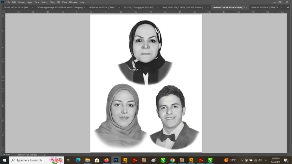 طراحی چهره برروی سنگ مزار